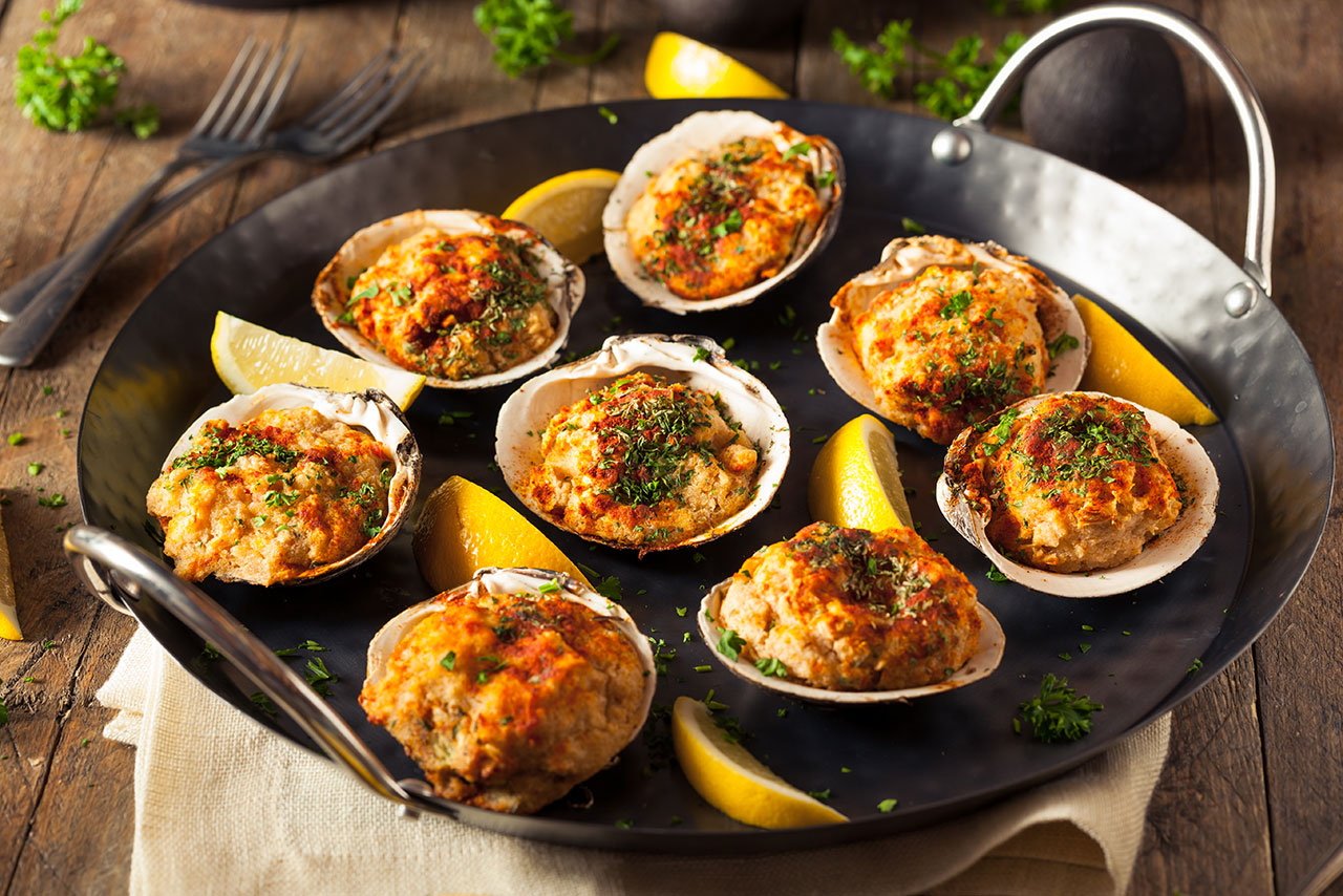 Baked Clams Recipe - Garlic-Stuffed Clams