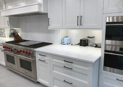 White Kitchen Hideaway Backsplash Storage
