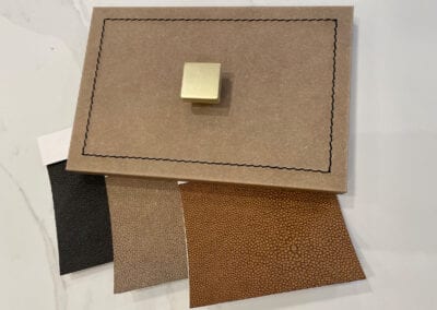 leather cabinet panels ideas and sample leathers