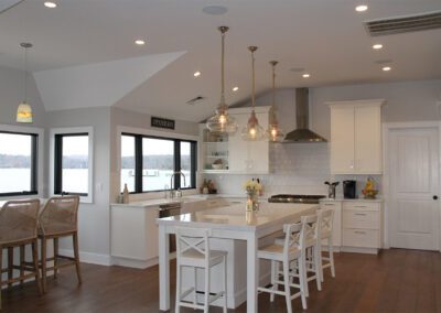 Beautiful White Kitchen in a Scenic Beach-House