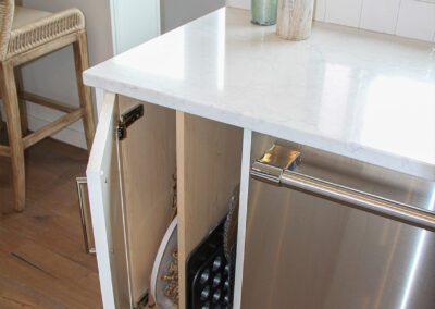 White Kitchen - Custom Cabinet Divider