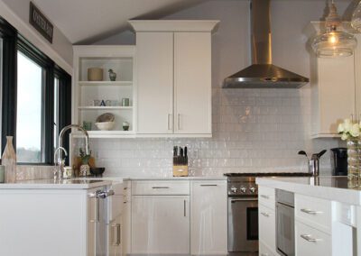 White Kitchen - Stainless Steel Bosch Appliance