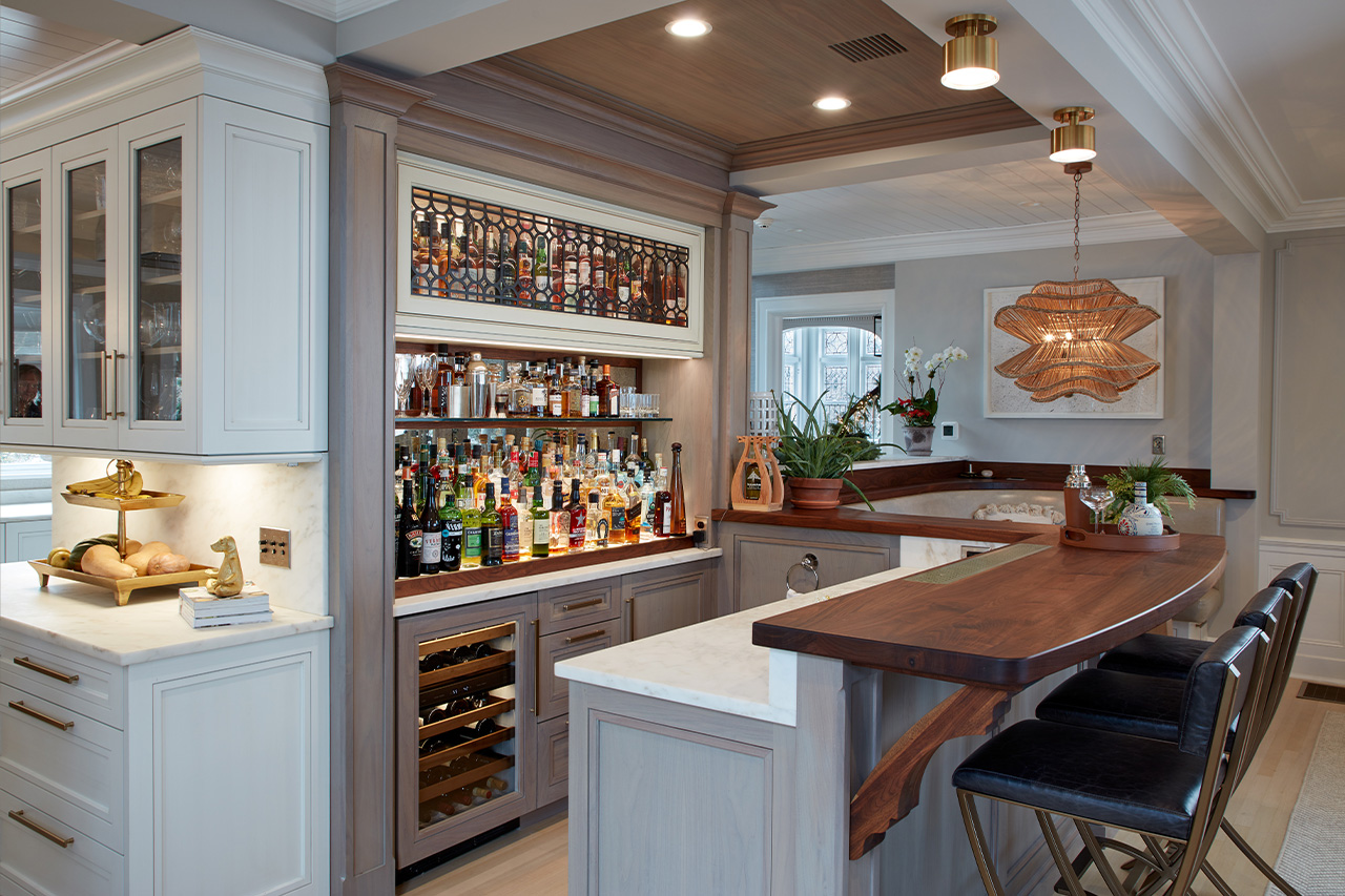 Custom Liquor bar cabinet