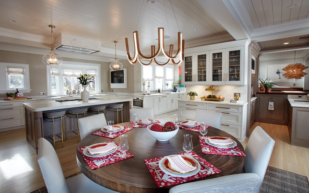 White Kitchen Overlooking the Long Island Sound