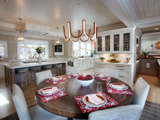 White Kitchen Overlooking the Long Island Sound