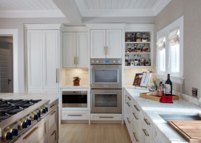 White Kitchen - Wall Oven - White Countertop Island