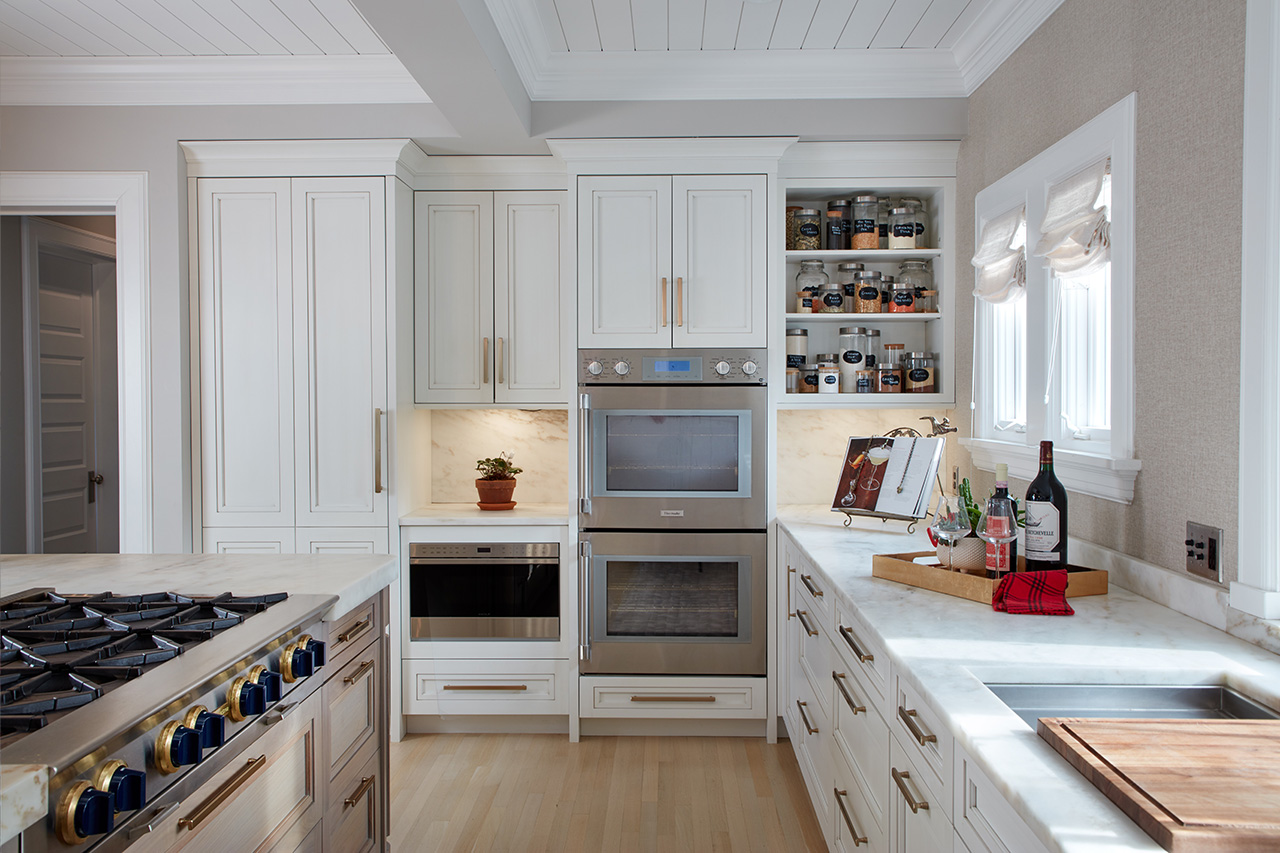 White Kitchen Overlooking the Long Island Sound - Kitchen Expansions