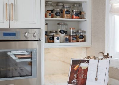 White Kitchen Cabinet - Spice Rack