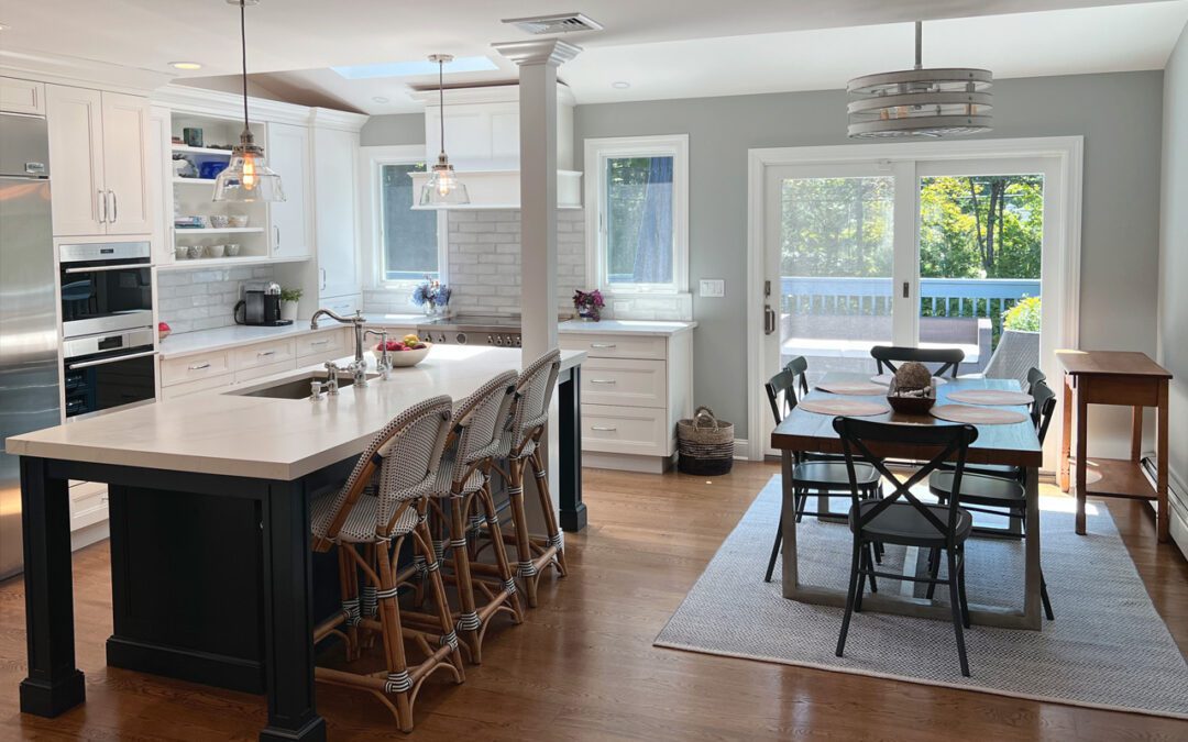 Blue and White Kitchen in Cold Spring Harbor NY