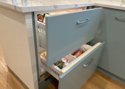 teal kitchen cabinet - Fridge Drawer