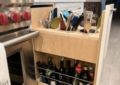 Kitchen Custom Slide-out Drawer opened