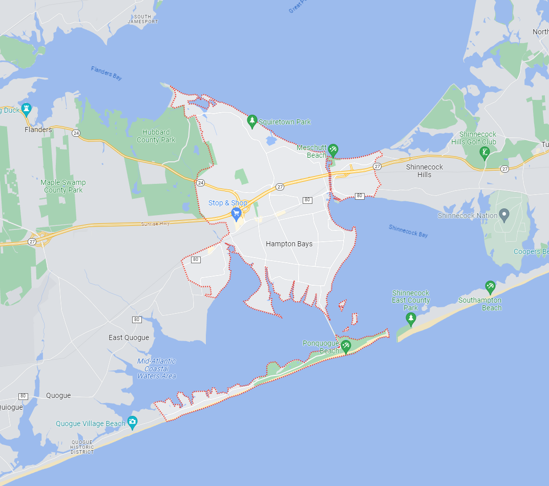 Hampton Bays Map