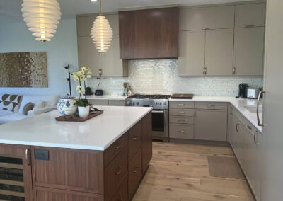Palm Beach Gardens Kitchen with Walnut Island