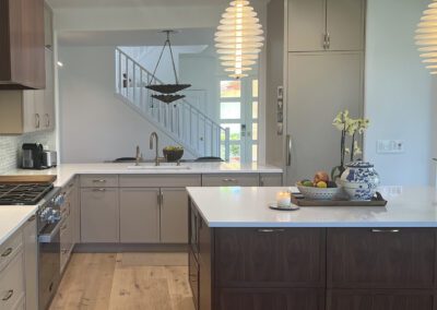 Palm Beach Gardens Kitchen with Walnut Island