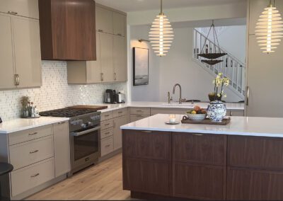 Palm Beach Gardens Kitchen with Walnut Island