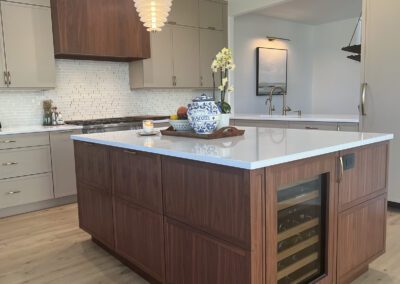 Palm Beach Gardens Kitchen with Walnut Island